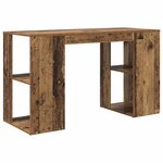 vidaXL Bureau avec Rangement Bois ancien 130 x 50 5 x 75 cm