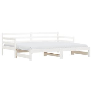 vidaXL Lit de jour et lit gigogne sans matelas 90x200 cm bois massif