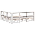 vidaXL Lit bibliothèque sans matelas blanc 180x200 cm bois pin massif