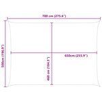 vidaXL Voile d'ombre Gris clair et blanc 7 x 5 m