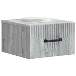 vidaXL Cabinet de chevet mural 2 Pièces Sonoma gris 34 5 x 33 x 20 cm