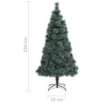vidaXL Sapin de Noël artificiel avec support Vert 150 cm PET
