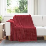 vidaXL Couvertures à jeter 6 Pièces Rouge Bordeaux 200 x 150 cm Toison