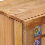 vidaXL Ensemble de mobilier de salle de bain avec tiroir 3 Pièces Naturel