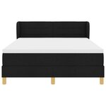 Lit Box Spring vidaXL avec Matelas en Noir  140x200 cm  Tissu
