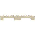 vidaXL Lit de jour avec lit gigogne crème 100x200 cm tissu