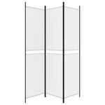 vidaXL Cloison de séparation 3 panneaux Blanc 150x200 cm Tissu