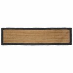 vidaXL Tapis de surface Naturel et gris foncé 60 x 200 cm Jute