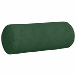 vidaXL Coussins d'accent 2 Pièces Vert foncé Ø 15 x 40 cm