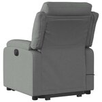vidaXL Fauteuil inclinable de massage électrique Gris foncé Tissu