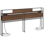 vidaXL Tête de lit de rangement Chêne marron 200 cm Bois d'ingénierie