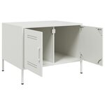 vidaXL Table basse blanc 68x50x50 5 cm acier laminé à froid