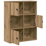 vidaXL Bibliothèque chêne artisanal 60x24x76 5 cm bois d'ingénierie