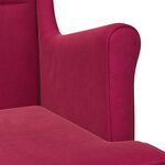 vidaXL Fauteuil Bordeaux Velours