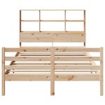 vidaXL Lit bibliothèque sans matelas 140x200 cm bois massif de pin