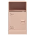 vidaXL Table de chevet rose 34 5x39x62 cm acier