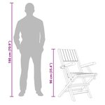 vidaXL Chaises de jardin pliantes lot de 2 55x61x90cm bois massif teck