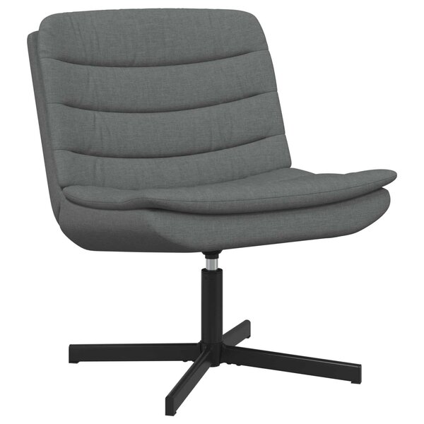 vidaXL Chaise pivotante Gris foncé 63 x 75 x 76 cm tissu
