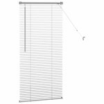 vidaXL Store de Fenêtre avec des rideaux Manuel Argent Aluminium