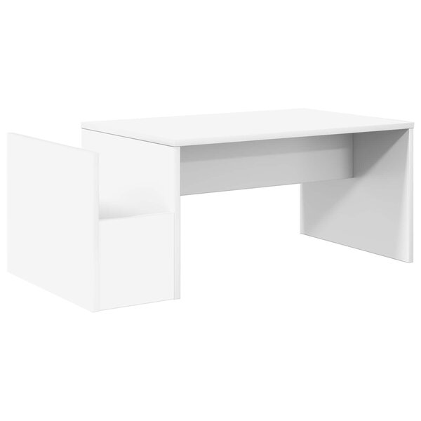 vidaXL Table basse Blanc 90 x 45 x 35 cm Bois d'ingénierie