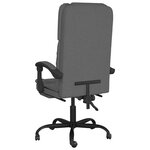 vidaXL Fauteuil de massage inclinable de bureau gris foncé tissu