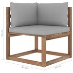 Vidaxl salon palette de jardin 6 pièces et coussins bois de pin imprégné