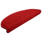vidaXL Tapis d'escalier 30 pièces 65 x 21 x 4 cm Rouge Demi-rond Grand