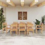 vidaXL Chaises empilables de jardin 8 Pièces Marron 55 5 x 55 5 x 90 cm