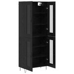 vidaXL Haut Armoire Chêne noir 69 5 x 34 x 180 cm Bois d'ingénierie