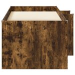 vidaXL Cadre de Lit Élevé pour Enfants 2 Pièces Chêne fumé 90 x 200 cm