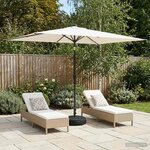 vidaXL Parasol de jardin avec lampes LED 200 x 300 cm Polyester Crème