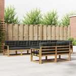 vidaXL Ensemble de canapés d'extérieur 6 Pièces Blanc et anthracite