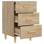 vidaXL Table de chevet chêne sonoma 40x40x66 cm bois d'ingénierie