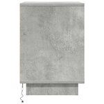 vidaXL Tables de chevet avec lumières LED 2 Pièces gris béton 38x34x50 cm