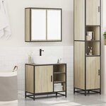 vidaXL Ensemble de meubles de salle de bain 2 Pièces chêne sonoma