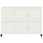 vidaXL Buffet blanc 100 5x39x72 cm acier