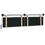 vidaXL Tête de lit suspendue Avec lumière LED Crème Tissu