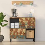 vidaXL Buffet avec 2 portes 80x33x75 cm bois massif de récupération