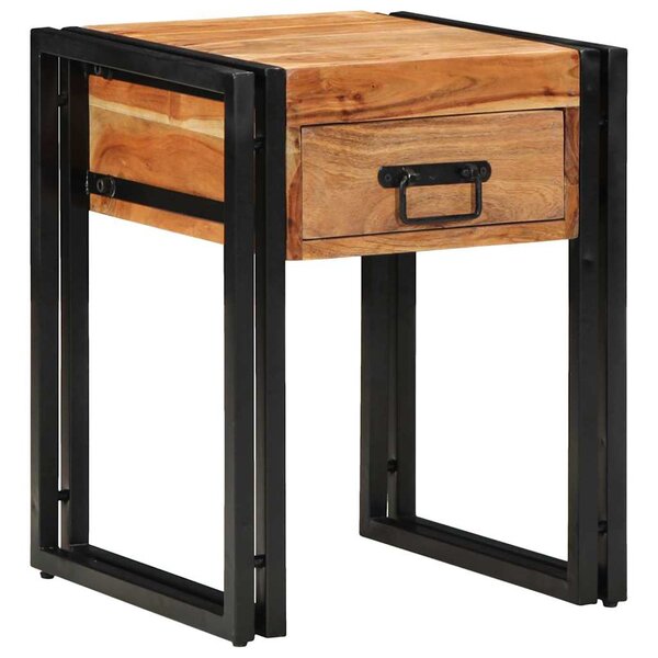 vidaXL Table d'appoint Marron 40 x 40 x 50 cm Bois d'acacia massif