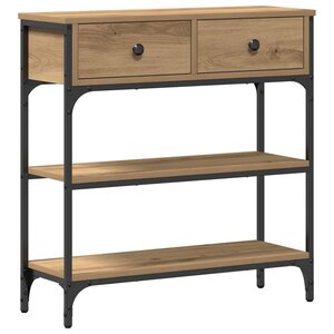 vidaXL Table console avec tiroir Chêne artisanal 72 5 x 25 x 75 cm