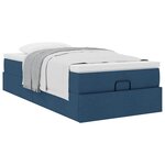 VidaXL Cadre de lit ottoman avec matelas bleu 80x200 cm tissu