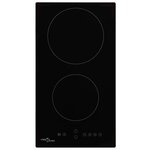 vidaXL Plaque de cuisson Céramique 2 brûleurs Contrôle tactile 3000 W