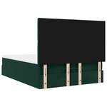 vidaXL Cadre de lit ottoman avec matelas vert foncé 160x200 cm velours