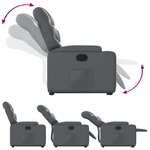 vidaXL Fauteuil inclinable Gris Similicuir