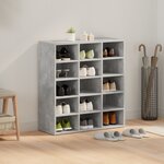 vidaXL Cabinet à chaussures Gris béton 103x30x51 cm Bois d'ingénierie