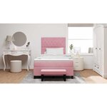 vidaXL Lit à ressorts avec matelas Rose 120 x 190 cm Velours