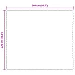 vidaXL Couverture en Fourrure de Lapin Synthétique Gris 220 x 240 cm