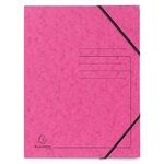 Chemise À Élastique Sans Rabats Carte Lustrée 355gm2 - A4 - Rose - X 25 - Exacompta