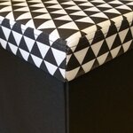 Pouf coffre carré pliable scandinave