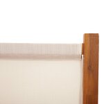 vidaXL Cloison de séparation 3 panneaux Blanc crème 210x180 cm